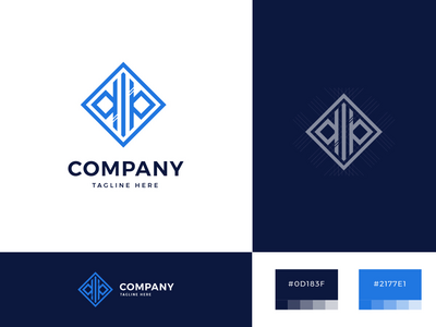 字母 Dp Ambigram 标志模板(Letter DP Ambigram Logo Template)