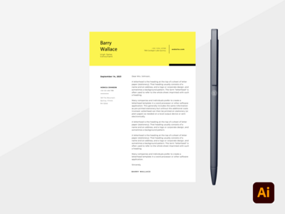 简单的商业信头模板(Simple Business Letterhead Template)