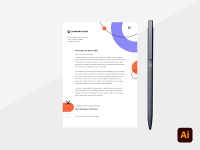 简单的商业信头模板(Simple Business Letterhead Template)