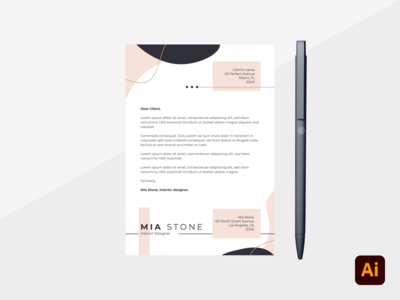 简单的商业信头模板(Simple Business Letterhead Template)