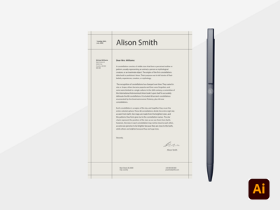 简单的商业信头模板(Simple Business Letterhead Template)