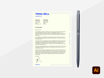 简单的商业信头模板(Simple Business Letterhead Template)