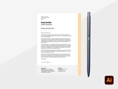 简单的商业信头模板(Simple Business Letterhead Template)