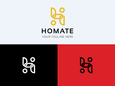 字母 H 标志图标创意设计模板元素(Letter H logo icon creative design template elements)