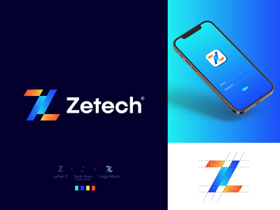 科技公司的字母 Z 现代科技标志(Letter Z Modern Tech Logo Mark for Tech Company)