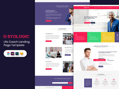 生活教练登陆页面模板(Life Coach Landing Page Template)
