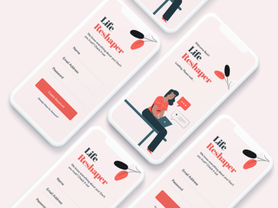 登录和登机屏幕 UI 设计(Login and On boarding Screen UI Design)