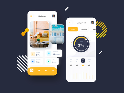 智能家居生活方式移动用户界面(Smart Home Lifestyle Mobile UI)