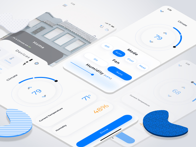 智能家居气候移动用户界面 - FD(Smart Home Climate Mobile UI - FD)