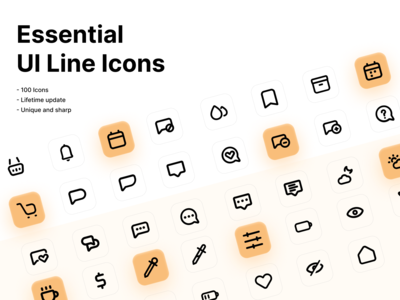 基本线图标(Essential line icon)