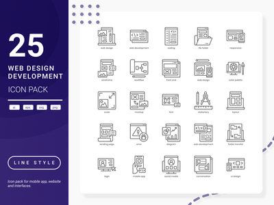网页设计和开发图标包(Web Design and Development Icon Pack)