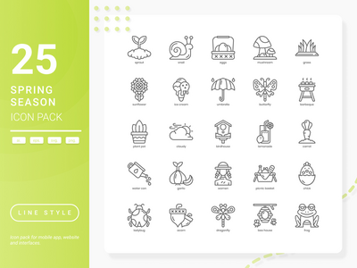 春季图标包(Spring Season Icon Pack)