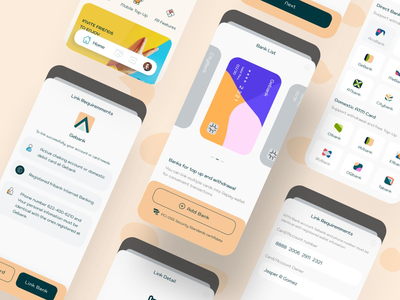 Link Bank 数字钱包移动 UI 套件(Link Bank Digital Wallet Mobile UI Kit)