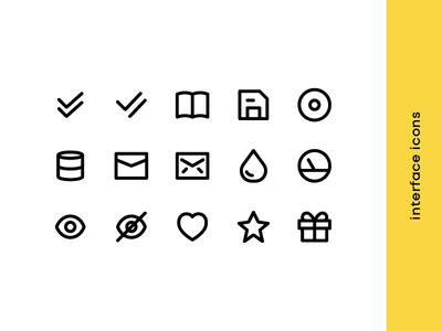 接口图标集矢量隔离(Interface Icon Set Vector Isolated)