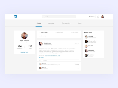 LinkedIn重新设计概念(LinkedIn Redesign Concept)
