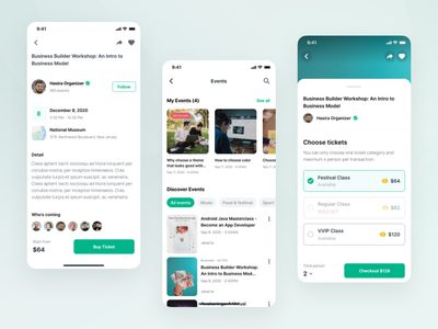 Linkonec - 活动和票务页面（灯光模式）(Linkonec - Event and Ticket Page (Light Mode))