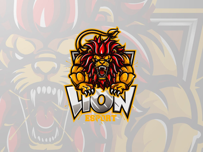 狮子电竞标志设计(Lion Esport logo design)