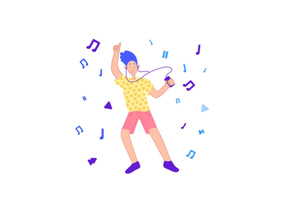 听音乐插图(Listen Music Illustration)