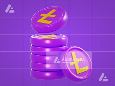 3d 插图莱特币对象(3d illustration litecoin object)