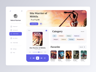 登陆页面 - 在线图书馆有声读物页面(Landing Page - Online Library Audio Book Page)