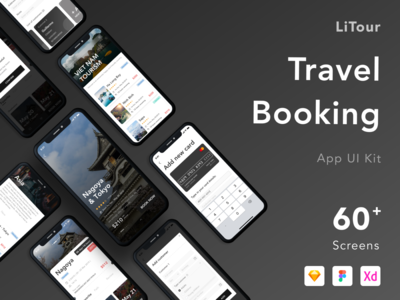 LiTour - 旅行预订应用程序 UI 套件 #10(LiTour - Travel Booking App UI Kit #10)