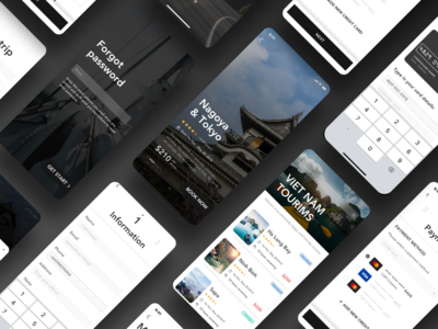 LiTour - 旅行预订应用程序 UI 套件 #8(LiTour - Travel Booking App UI Kit #8)