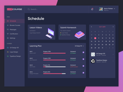 LiveCourse 时间表 黑暗(LiveCourse Schedule Dark)