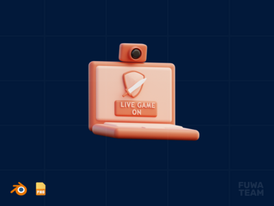 直播 - 3D游戏插画包（正面）(Live Stream - 3D Game Illustration Pack (front))