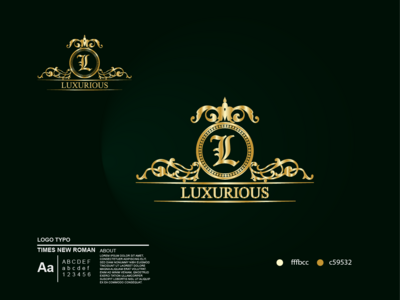 L 字母豪华徽标模板(L Letter  Luxurious Logo Template)