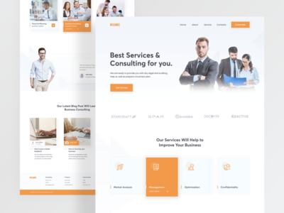 商业咨询登陆页面(Business Consulting Landing Page)