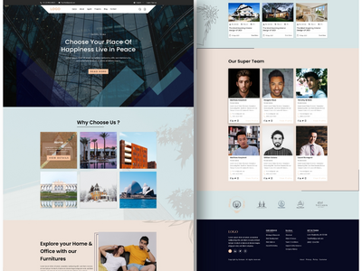 房地产登陆页面网页模板设计 v-2(Real Estate Landing Page Web Template Design v-2)