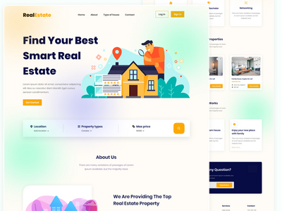 房地产登陆页面设计(Real Estate Landing Page Design)