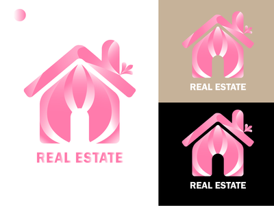 房地产标志免费矢量(Real estate logo Free Vector)