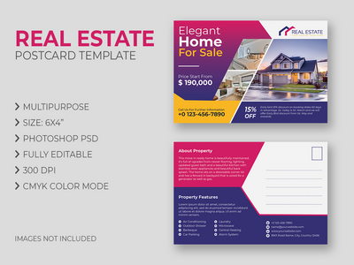 房地产明信片 PSD(Real Estate Postcard PSD)
