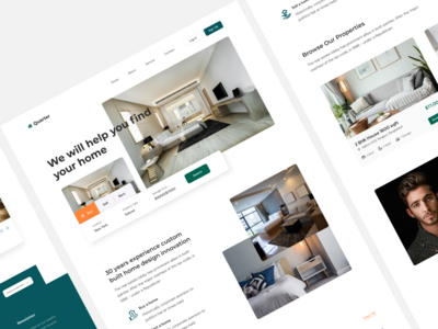房地产网站登陆页面设计(Real Estate Website Landing Page Design)
