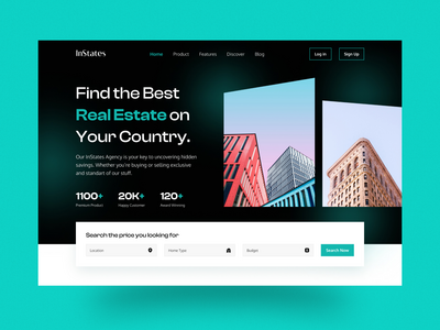 房地产网页标题设计(Real Estate Web Header Design)