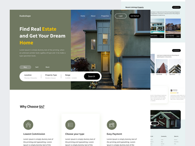 房地产网站登陆页面(Real Estate Website Landing Page)
