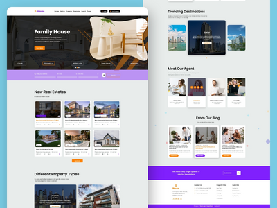 房地产网站模板设计(Real Estate Website Template Design)