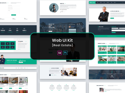 房地产 Web UI Kit-01(Real Estate Web UI Kit-01)