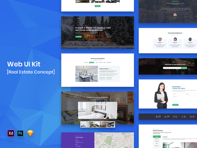 房地产 Web UI Kit-02(Real Estate Web UI Kit-02)