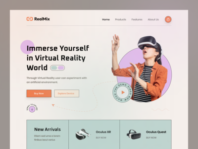 RealMix - VR 商店登陆页面(RealMix - VR Store Landing Page)