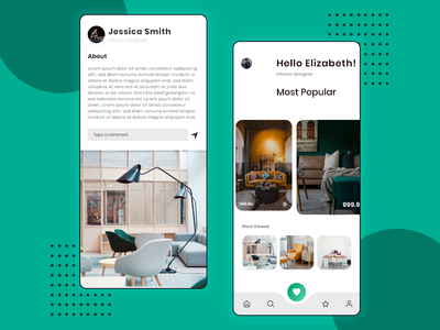 室内应用程序 UI 概念(Interior App UI Concept)