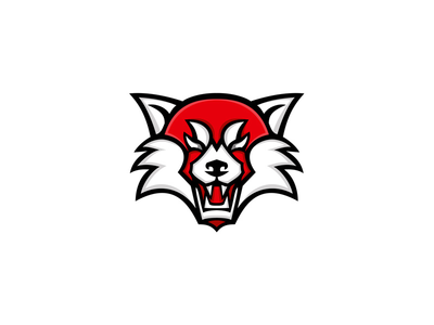 海上的小熊猫头吉祥物(Angry Red Panda Head Mascot)