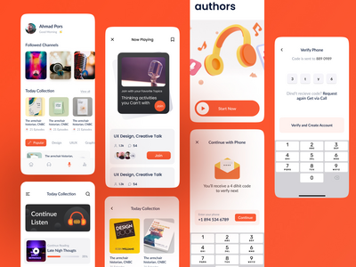 播客移动应用程序用户界面(Podcast Mobile app UI)
