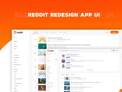 Reddit 重新设计应用程序 UI(Reddit Redesign App UI)