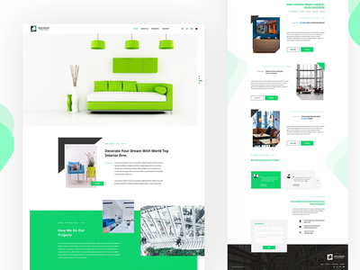 “Reeth Creative Interior”的登陆页面设计(Landing Page Design For 