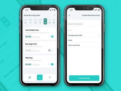 报警提醒屏幕设计理念(Alarm & Reminder Screen Design Concept)