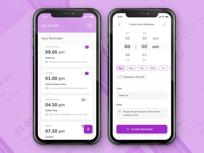 报警提醒屏幕设计理念(Alarm & Reminder Screen Design Concept)