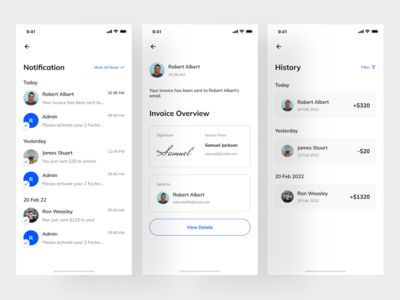 汇款 - App UI KIT（通知）(Remittance - App UI KIT (Notification))