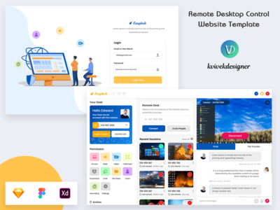 远程桌面控制网站模板(Remote Desktop Control Website Template)